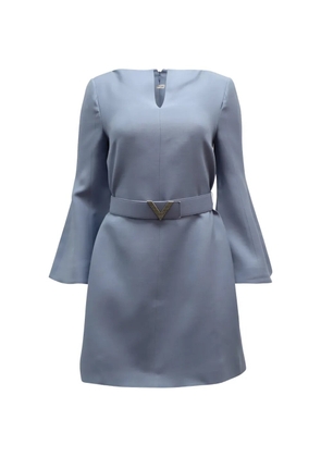 Mario Valentino Vintage belted flared mini dress - Blue
