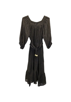 Lisa Marie Fernandez shimmering belted jumpsuit - Black