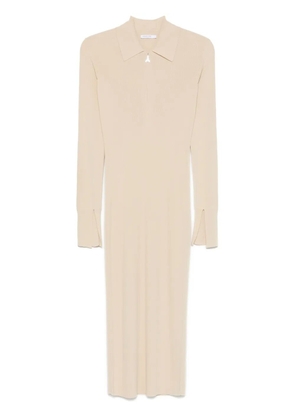 Patrizia Pepe ribbed midi dress - Neutrals