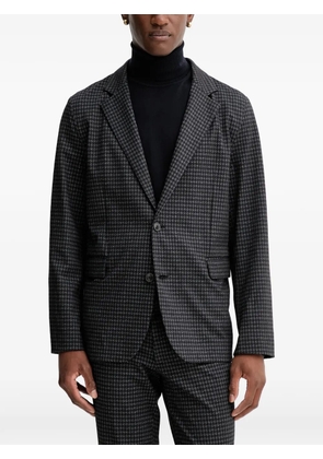 HUGO houndstooth-pattern single-breasted suit - Grey