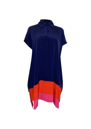 Diane Von Furstenberg Vintage layered shirt mini dress - Blue