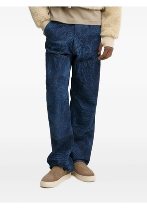 G-Star RAW patterned denim straight-leg jeans - Blue