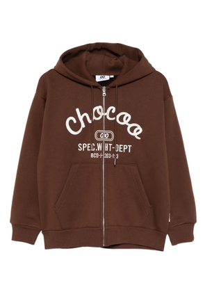 CHOCOOLATE logo-embroidered hoodie - Brown