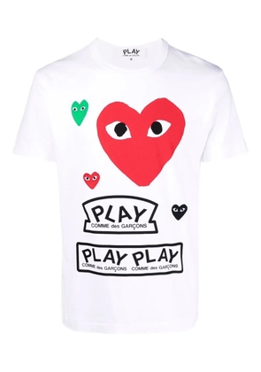 Comme Des Garçons Play heart-print cotton T-shirt - White