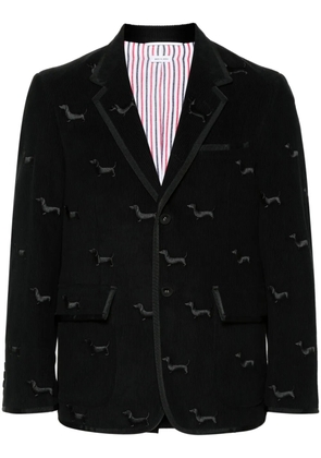 Thom Browne Hector-motif corduroy blazer - Black
