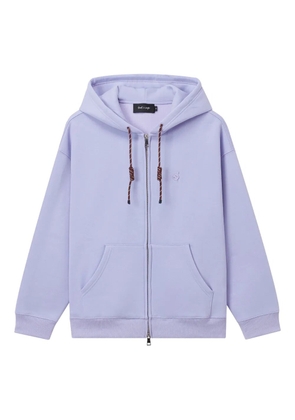 tout a coup drawstring-detail zip-up hoodie - Purple