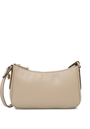 BOSS logo-plaque cross-body bag - Neutrals