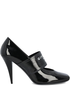 Givenchy logo-plaque patent leather pumps - Black