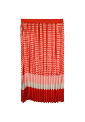 Iris & Ink plaid-pattern pleated skirt - Red