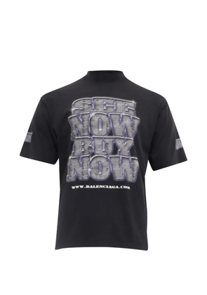 Balenciaga Pre-Owned printed cotton T-shirt - Black