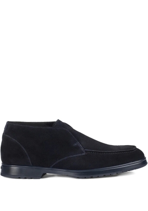 Doucal's suede slip-on boots - Blue