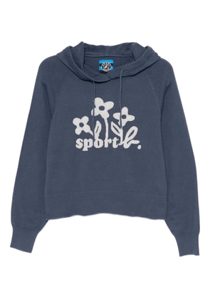 SPORT b. by agnès b. knitted hoodie - Blue
