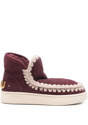 Mou 35mm sheepskin-lined ankle boots - Red