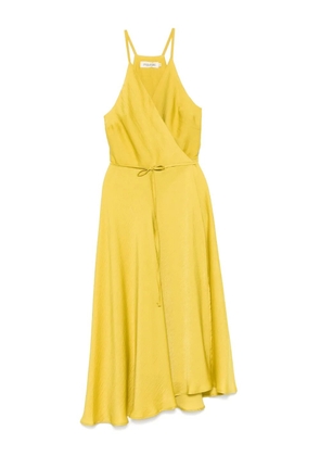 MOUTAKI satin midi dress - Yellow