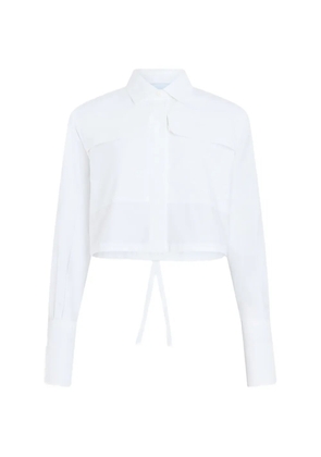 Patou cropped safari shirt - White
