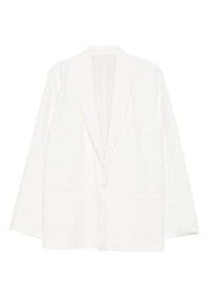 Alberta Ferretti single-button notched-lapel blazer - White