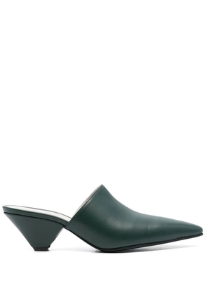 Fabiana Filippi 50mm slip-on leather mules - Green