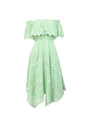 Charo Ruiz Ibiza Khadi off-the-shoulder dress - Green