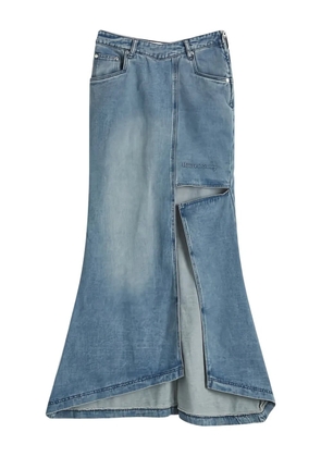 House of Sunny asymmetric fishtail denim skirt - Blue