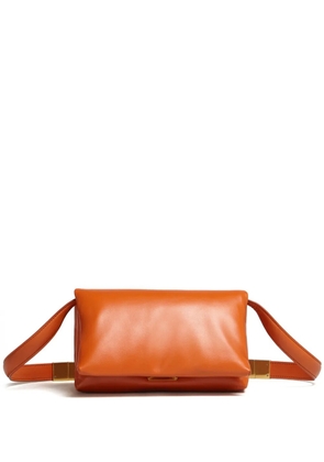 Marni small Prisma leather shoulder bag - Orange