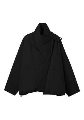 b+ab tie-detail high-neck jacket - Black