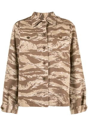 Nili Lotan camouflage print shirt - Brown