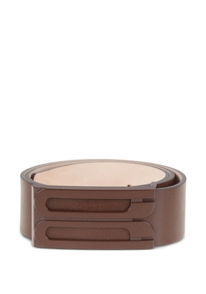 Victoria Beckham logo-plaque leather belt - Brown