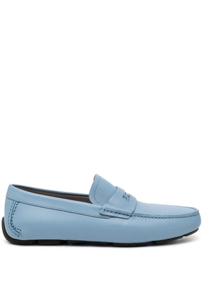 Ferragamo round-toe leather loafers - Blue