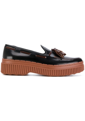Tod's tasselled flatform loafers - Black