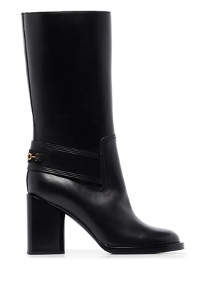 Ferragamo Gancio horsebit 85mm boots - Black