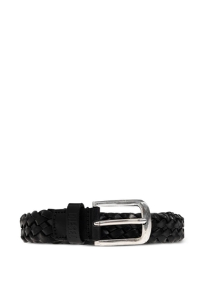 Diesel B-Flag braided belt - Black