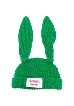 Charles Jeffrey Loverboy Chunky Rabbit beanie hat - Green