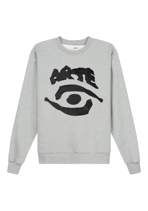 Arte Antwerp eye-print long-sleeved sweatshirt - Grey