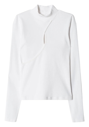 RE/DONE keyhole cut-out mock neck top - White