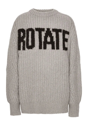 ROTATE BIRGER CHRISTENSEN logo ribbed-knit sweater - Grey