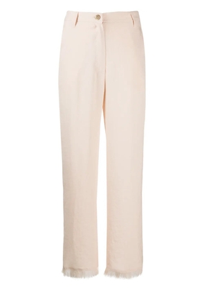 Nanushka Theo frayed straight-leg trousers - CREME