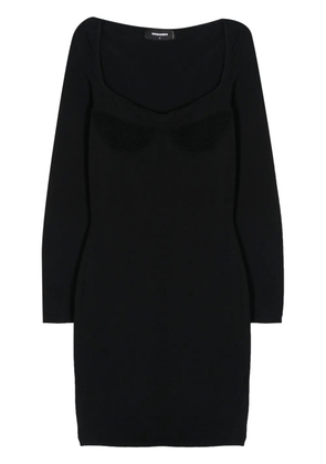 DSQUARED2 knitted crepe mini dress - Black