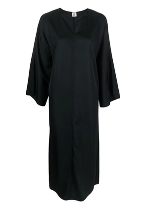 By Malene Birger split-neck kaftan midi dress - Black