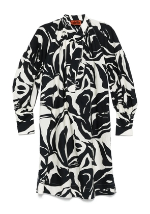 colville abstract-print gathered dress - White