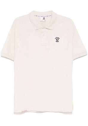 AAPE BY *A BATHING APE® moonface logo polo shirt - Neutrals