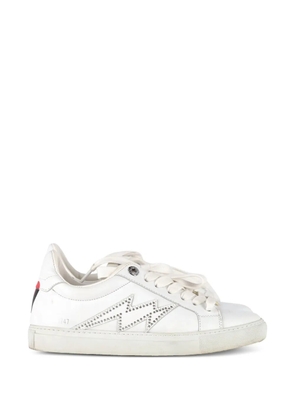 Zadig&Voltaire logo-print studded sneakers - White