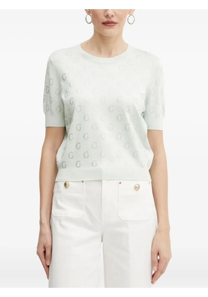 GUESS USA logo-embellished short-sleeve top - Green