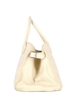 The Row Pre-Owned Margaux 15 side-buckle tote bag - White