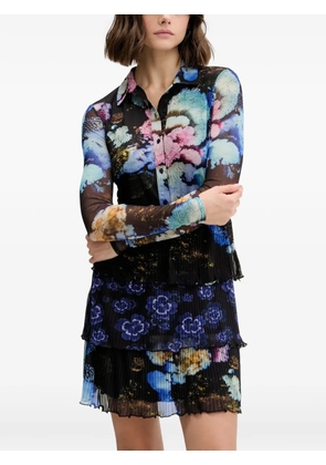 Desigual floral pleated mini dress - Black