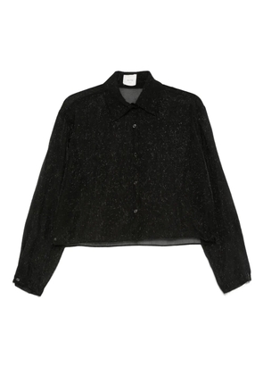 Alysi glitter-detail collared shirt - Black