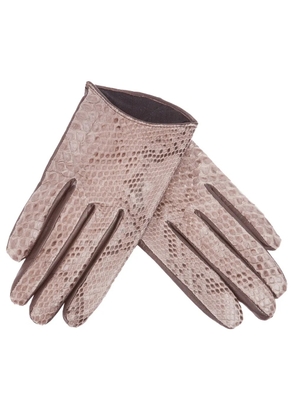 Imoni Snake Print Gloves - Brown