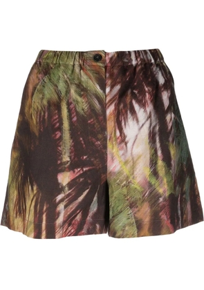Alanui tropical-print shorts - Green