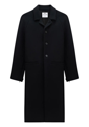 Courrèges zipped-sleeves single-breasted coat - Black