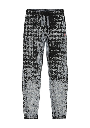 Diesel devoré-houndstooth elasticated trousers - Blue