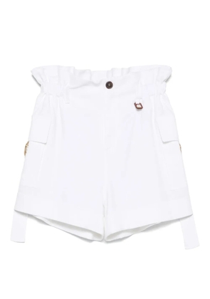 Lorena Antoniazzi D-ring detail shorts - White